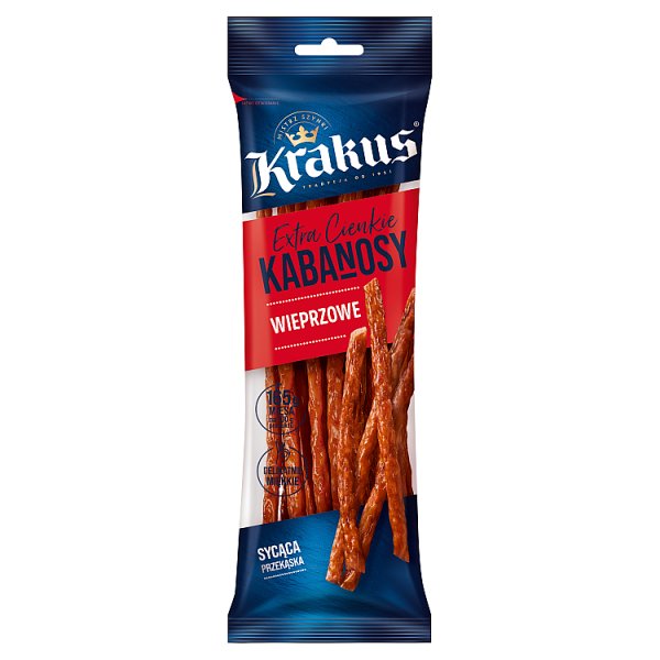 Krakus Extra cienkie kabanosy wieprzowe 95 g