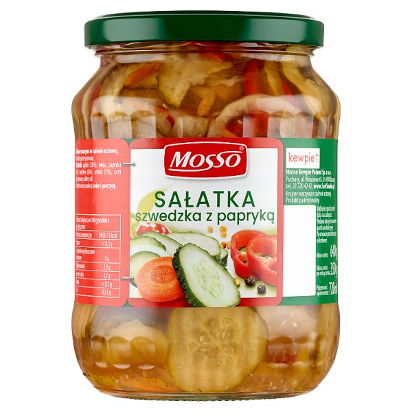 Mosso Sałatka szwedzka z papryką 640 g