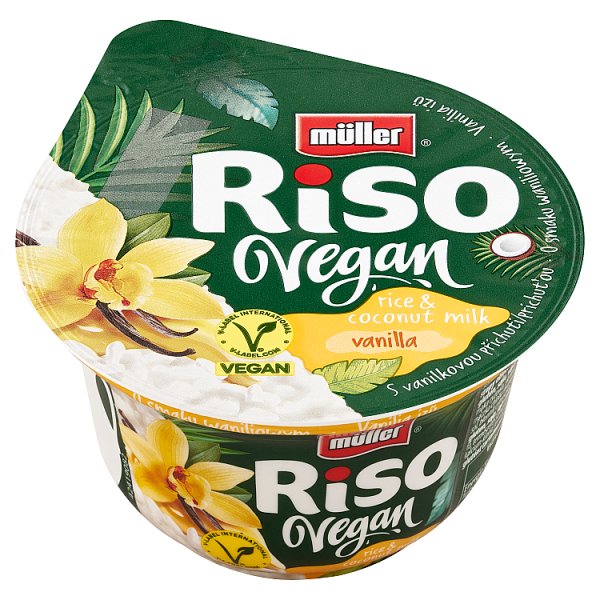 Müller Riso Vegan Deser na bazie ekstraktu z kokosa i ryżu z sosem o smaku waniliowym 160 g