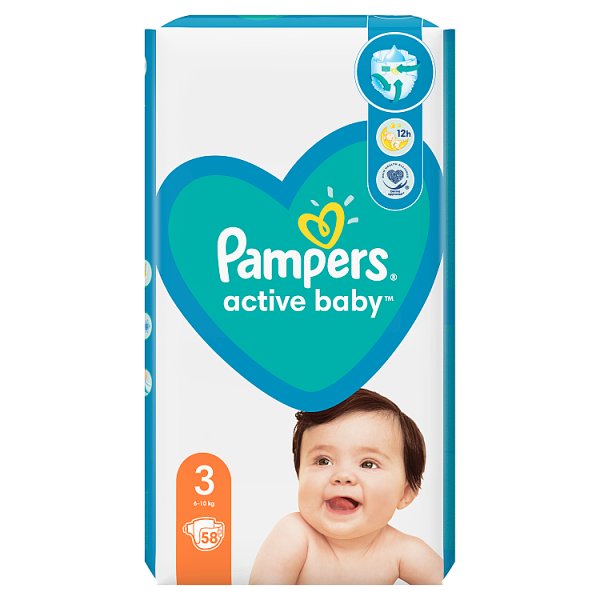 Pampers Active Baby, rozmiar 3, 58 pieluszek, 6kg-10kg