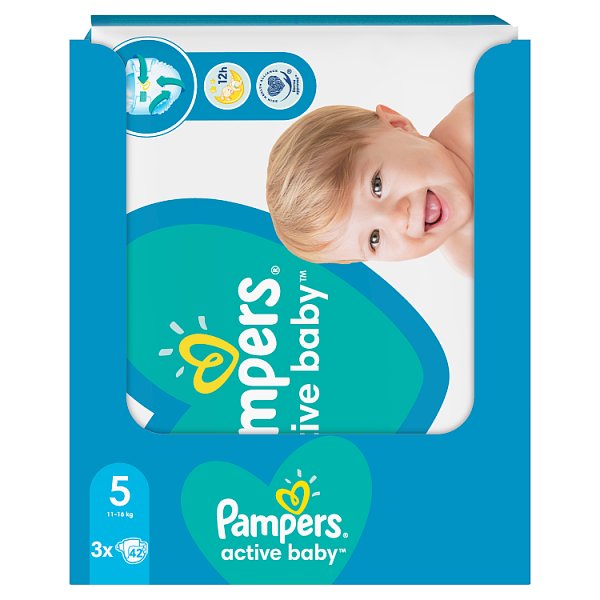 Pampers Active Baby, rozmiar 5, 42 pieluszek, 11kg-16kg