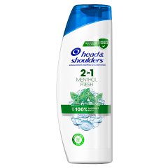 Head & Shoulders Menthol Fresh 2 w 1 Szampon przeciwłupieżowy z odżywką – usuwa do 100% łupieżu