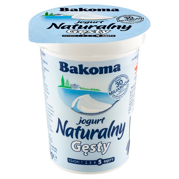 Bakoma Jogurt naturalny gęsty 370 g