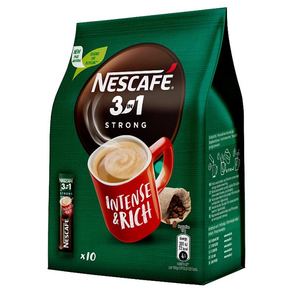 Nescafé 3in1 Strong Rozpuszczalny napój kawowy 170 g (10 x 17 g)