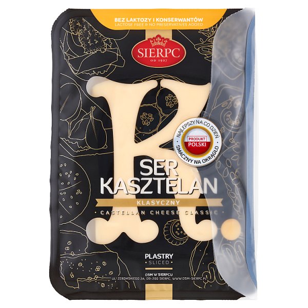 Sierpc Ser kasztelan klasyczny plastry 135 g