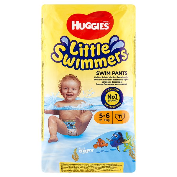 Huggies Little Swimmers Majteczki do pływania 5-6 12-18 kg 11 sztuk