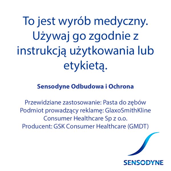 Sensodyne Mint Odbudowa i Ochrona Wyrób medyczny pasta do zębów z fluorkiem 75 ml