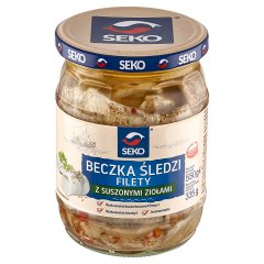 Seko Beczka śledzi Filety z suszonymi ziołami 550 g
