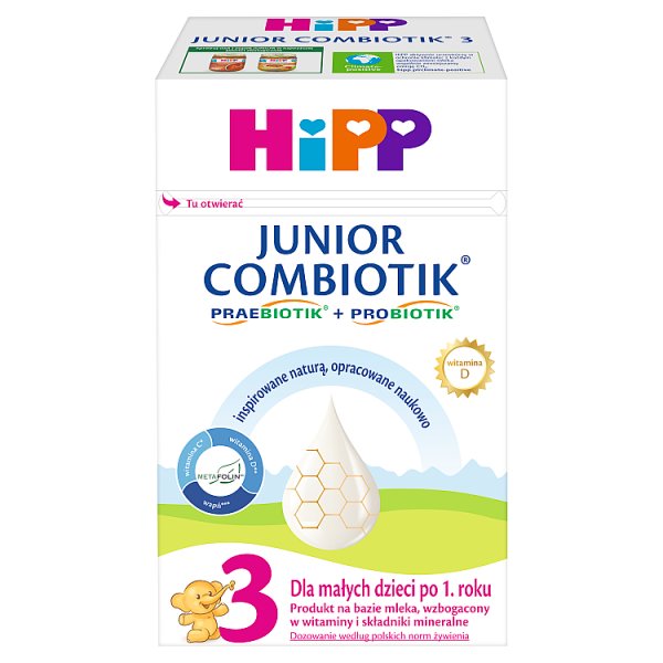 HiPP Junior Combiotik 3 Produkt na bazie mleka dla małych dzieci po 1. roku 550 g