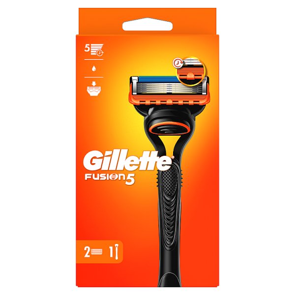 Gillette Fusion5 Maszynka do golenia dla mężczyzn, 1 maszynka, 2 ostrza wymienne