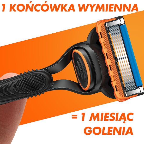 Gillette Fusion5 Maszynka do golenia dla mężczyzn, 1 maszynka, 2 ostrza wymienne