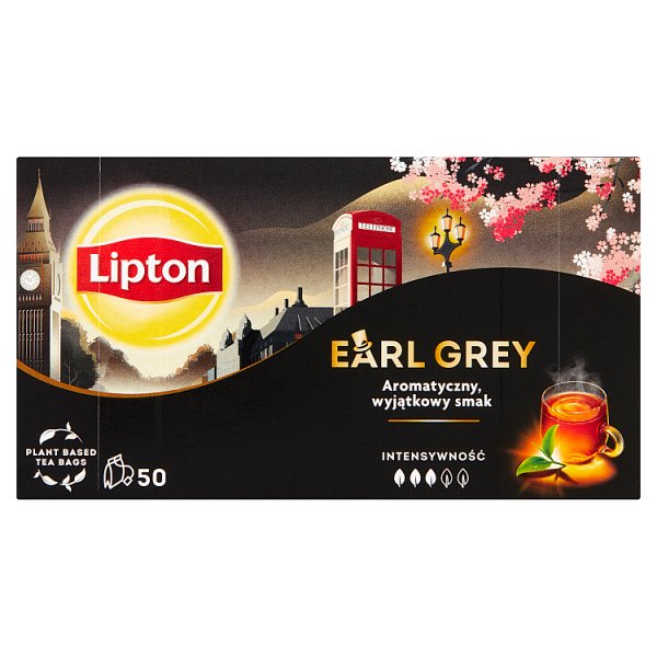 Lipton Earl Grey Herbata czarna 75 g (50 torebek)