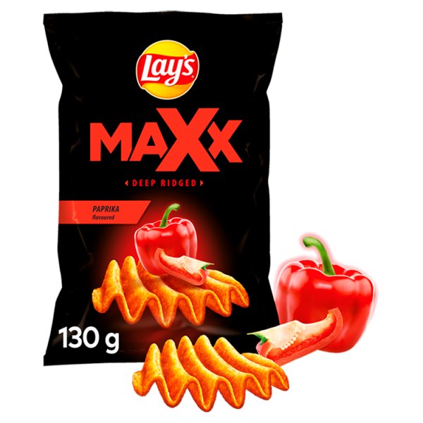 Lay&#039;s Maxx Chipsy ziemniaczane o smaku papryki 130 g