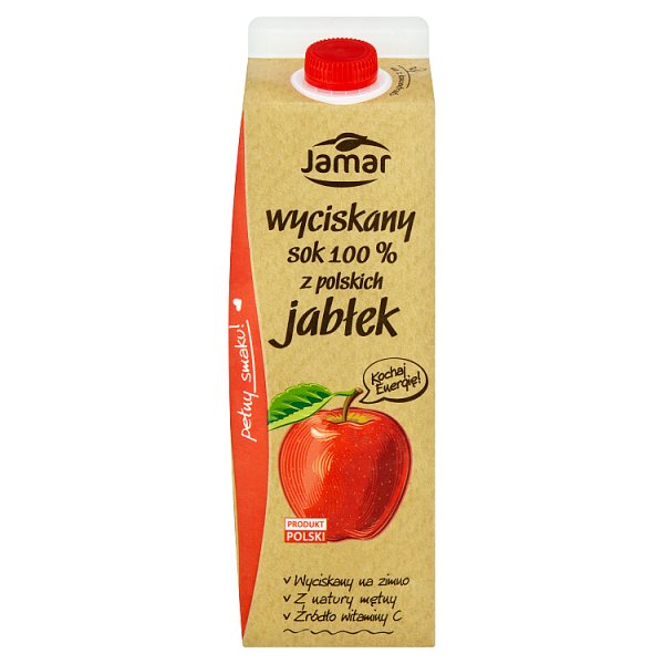 Jamar Wyciskany sok 100 % z polskich jabłek 1 l