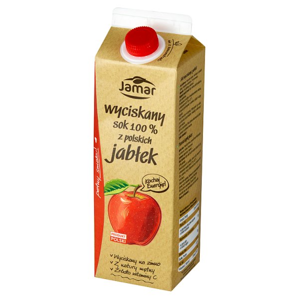 Jamar Wyciskany sok 100 % z polskich jabłek 1 l