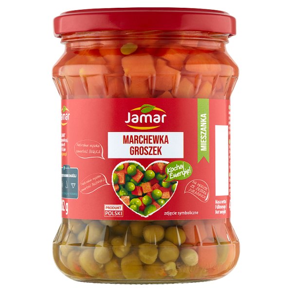 Jamar Mieszanka warzywna marchewka groszek 470 g