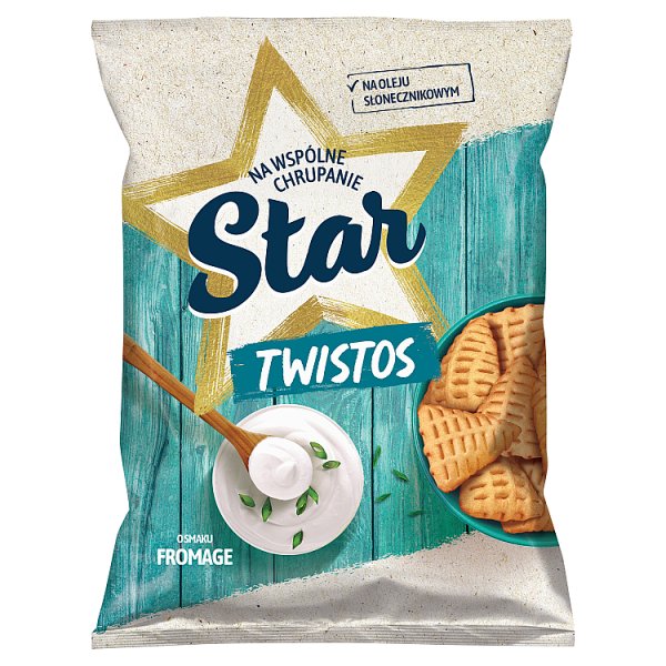 Star Twistos Przekąski ziemniaczane o smaku fromage śmietanowo-cebulowym 110 g