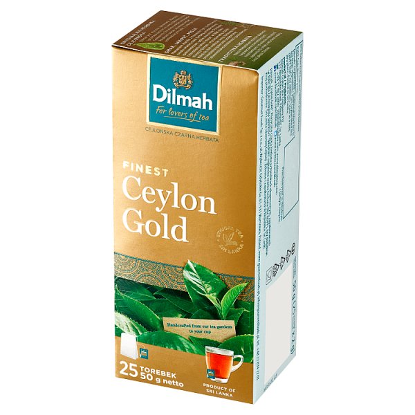 Dilmah Finest Ceylon Gold Klasyczna czarna herbata 50 g (25 x 2 g)