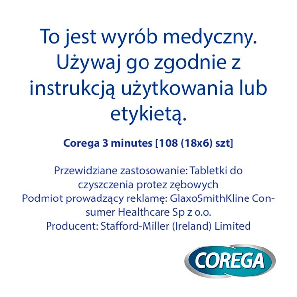 Corega Wyrób medyczny tabletki 6 sztuk