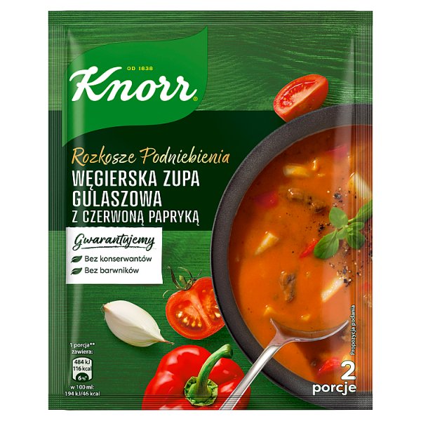 Knorr Rozkosze podniebienia Węgierska zupa gulaszowa z czerwoną papryką 60 g