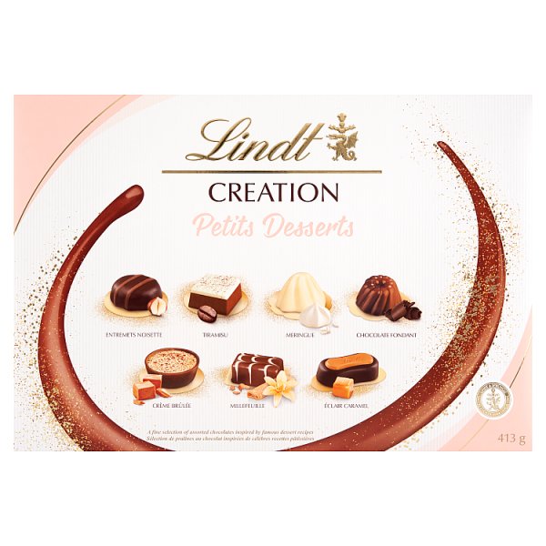 Lindt Creation Petits Desserts Asortyment pralin z czekolady 413 g (41 sztuk)