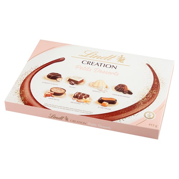 Lindt Creation Petits Desserts Asortyment pralin z czekolady 413 g (41 sztuk)