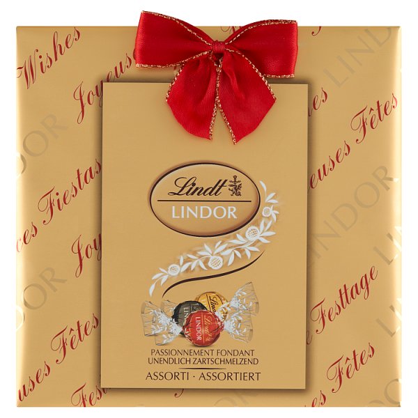 Lindt Lindor Mleczna biała i ekstra ciemna czekolada z nadzieniem 137 g