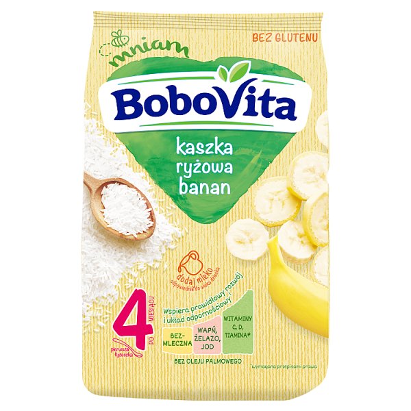 BoboVita Kaszka ryżowa banan po 4. miesiącu 180 g