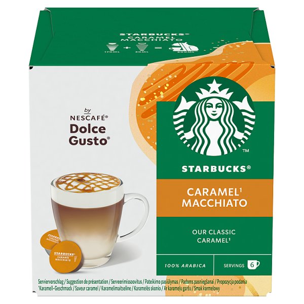 Starbucks Caramel Macchiato Palona kawa mielona 127,8 g (6 x 15,8 g + 6 x 5,5 g)