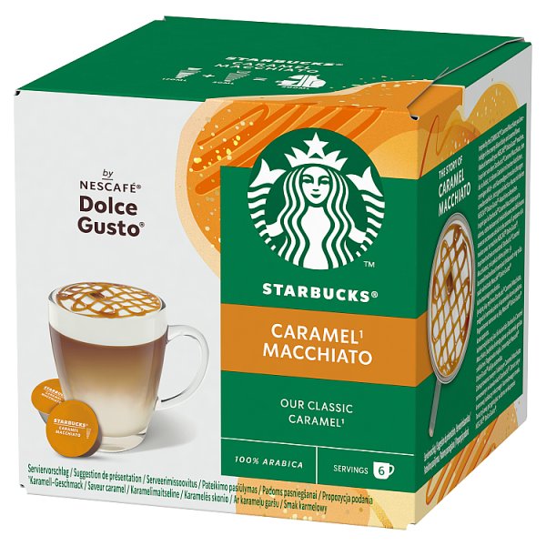 Starbucks Caramel Macchiato Palona kawa mielona 127,8 g (6 x 15,8 g + 6 x 5,5 g)