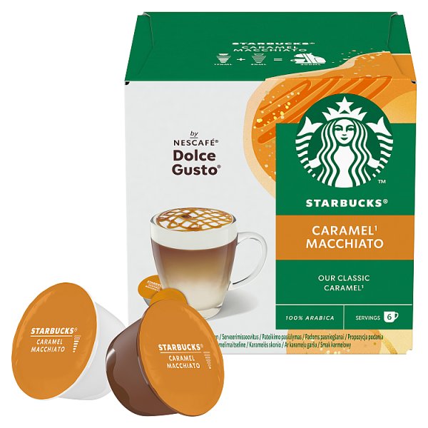 Starbucks Caramel Macchiato Palona kawa mielona 127,8 g (6 x 15,8 g + 6 x 5,5 g)