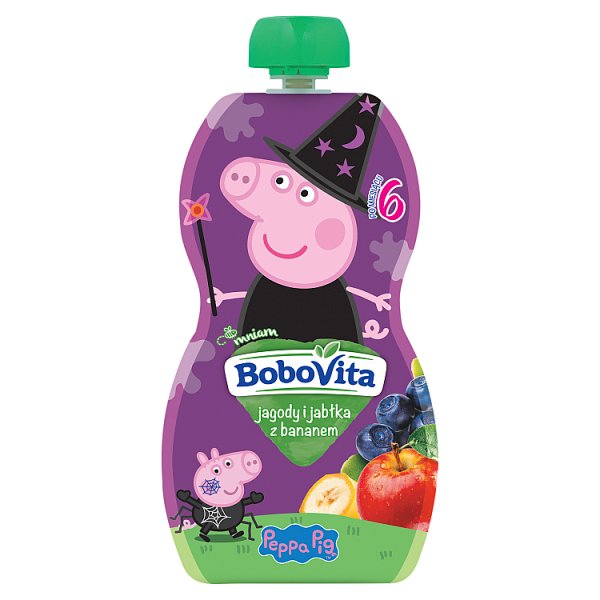 BoboVita Peppa Pig Mus jagody i jabłka z bananem po 6 miesiącu 100 g