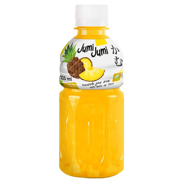 JumiJumi Napój ananasowy z kawałkami galaretki kokosowej nata de coco 320 ml