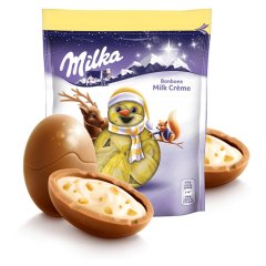 Milka Cukierki z nadzieniem mlecznym i kawałkami orzechów laskowych 86 g (14 sztuk)