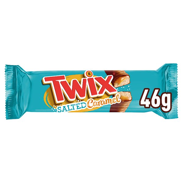 Twix Salted Caramel Ciasteczka oblane słonym karmelem i mleczną czekoladą 46 g (2 x 23 g)