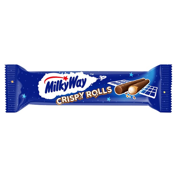 Milky Way Crispy Rolls Rurki z nadzieniem mlecznym w polewie z czekolady 22,5 g (2 x 11,25 g)