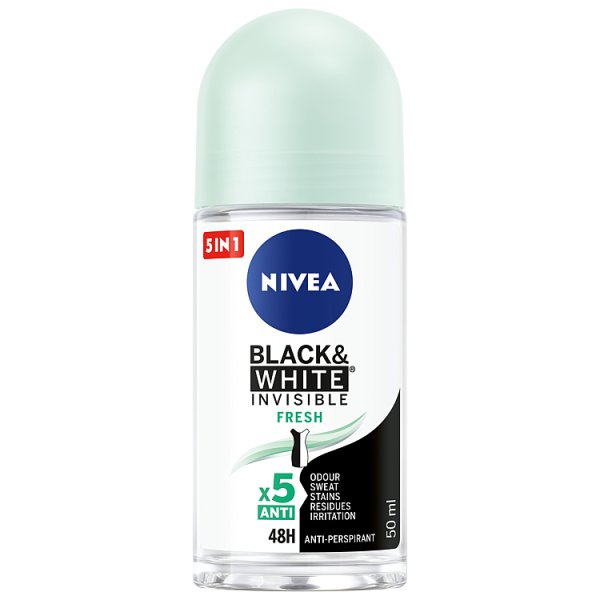 Nivea Black&amp;White Invisible Fresh Antyperspirant Roll ON 50 ml