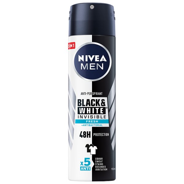 Nivea Black&amp;White Invisible Fresh Antyperspirant Spray 150 ml