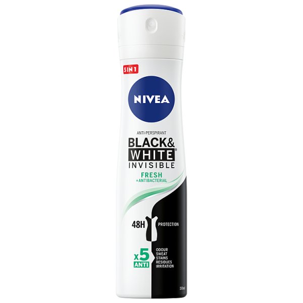 Black&amp;White Invisible Fresh Antyperspirant Spray 150 ml