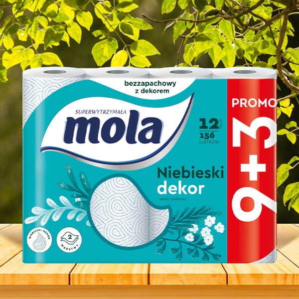 Mola Blue Dekor Papier toaletowy 12 rolek