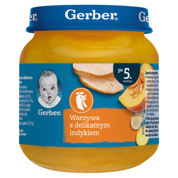 Gerber Warzywa z delikatnym indykiem po 5. miesiącu 125 g