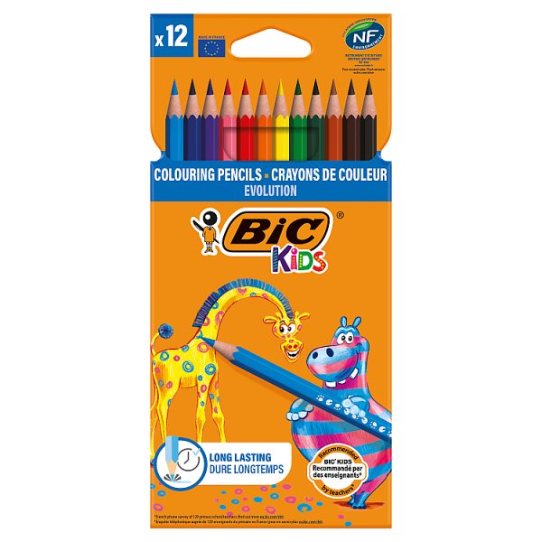 BiC Kids Evolution Kredki bezdrzewne 12 sztuk