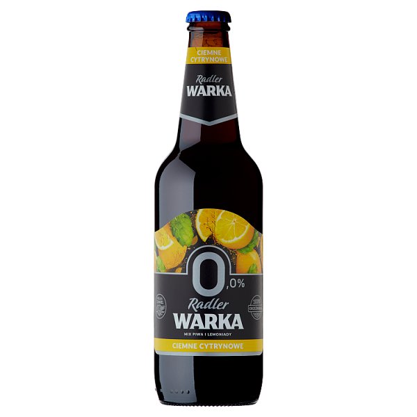 Warka Radler Piwo ciemne bezalkoholowe z lemoniadą o smaku cytrusowym 500 ml