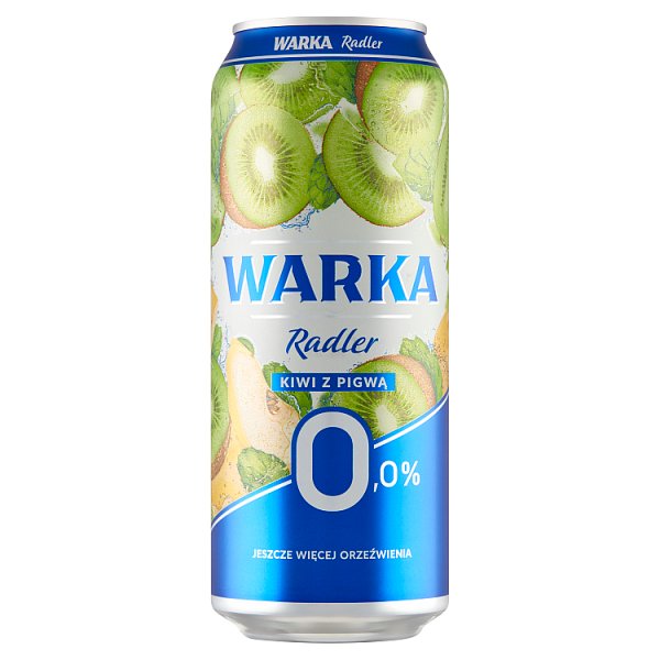 Warka Radler Bezalkoholowy napój piwny kiwi z pigwą 500 ml