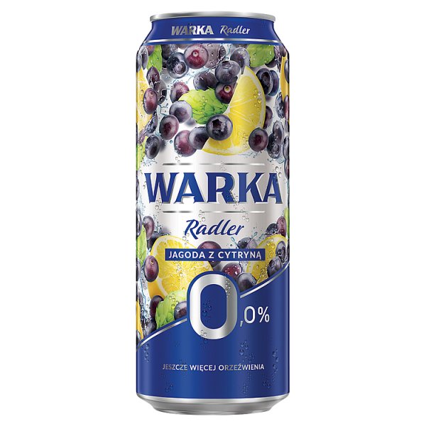 Warka Radler Bezalkoholowy napój piwny jagoda z cytryną 500 ml