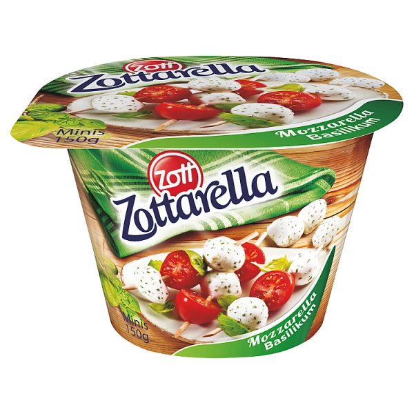 Zott Zottarella Minis Ser mozzarella z bazylią 150 g