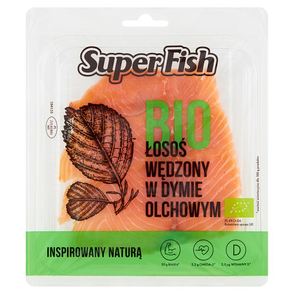 SuperFish Bio Łosoś wędzony w dymie olchowym 100 g