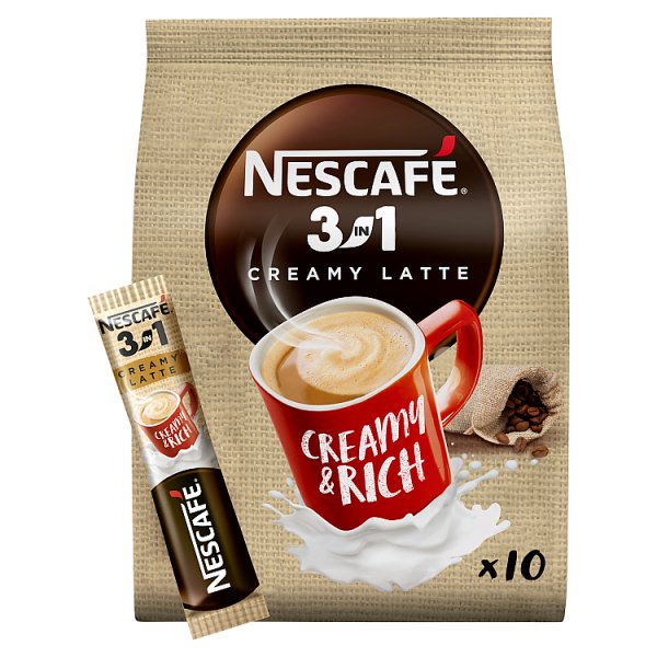 Nescafé 3in1 Creamy Latte Rozpuszczalny napój kawowy 150 g (10 x 15 g)