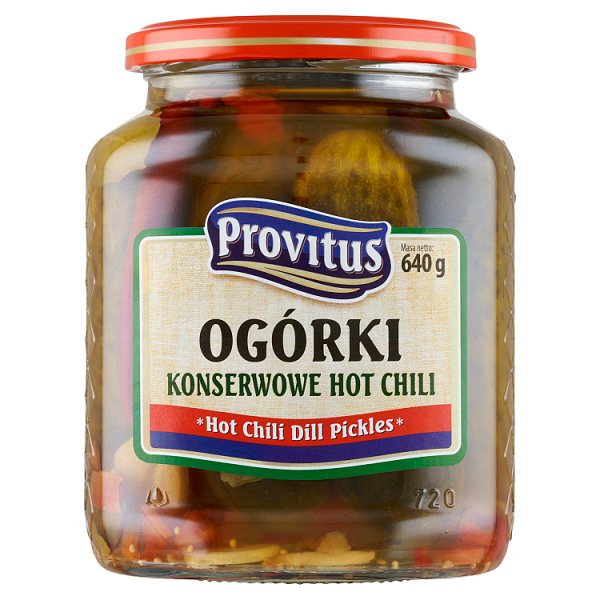 Provitus Ogórki konserwowe hot chili 640 g