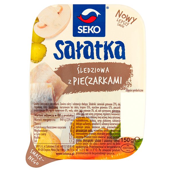 Seko Sałatka śledziowa z pieczarkami 150 g